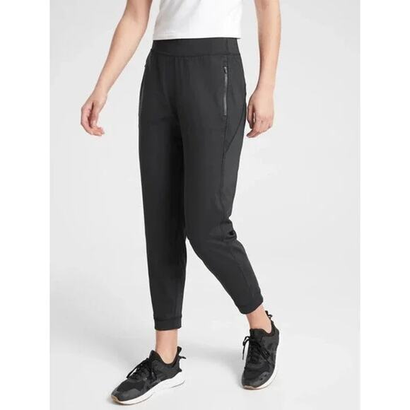 Athleta Courtside Trouser Zip Pocket Cropped Jogger Pants, Size 2, Black - Picture 10 of 10